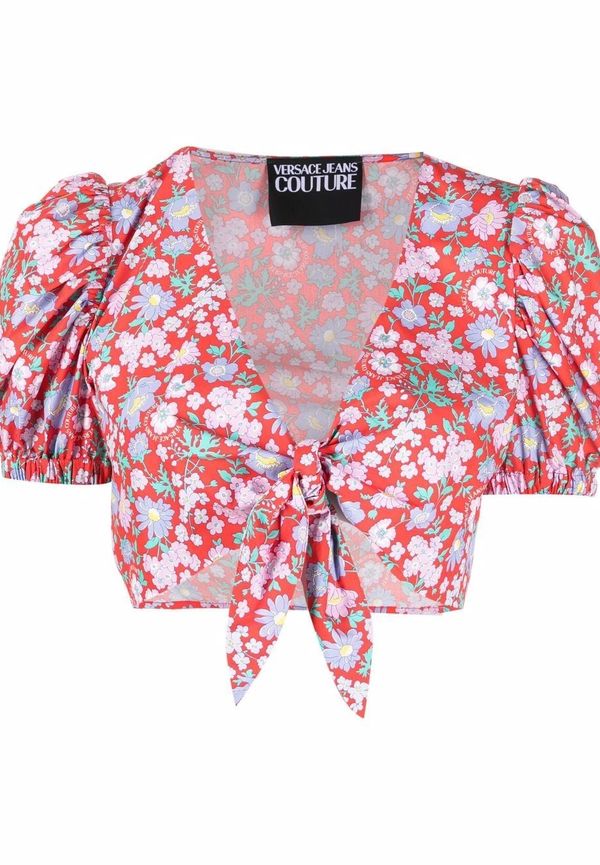 Versace Jeans Couture blommig croptop - Röd
