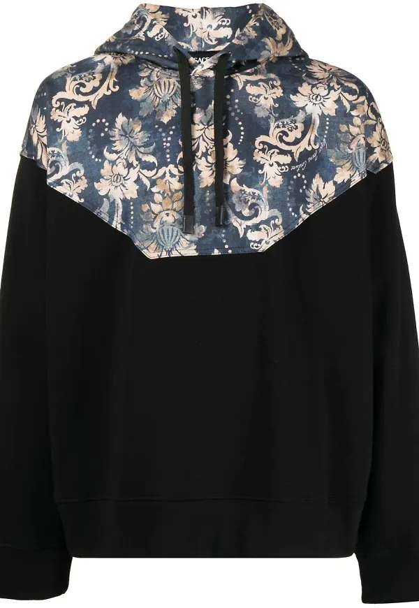 Versace Jeans Couture blommig pullover-hoodie - Svart