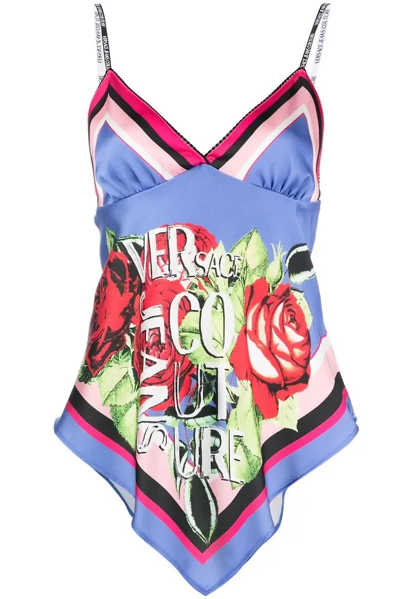Versace Jeans Couture blommigt linne - Lila