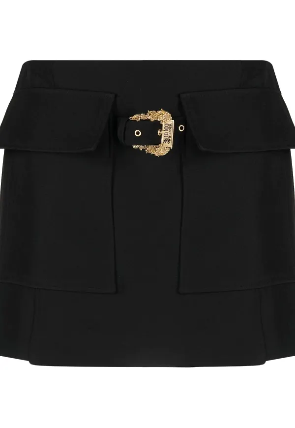 Versace Jeans Couture buckle-detail miniskirt - Svart