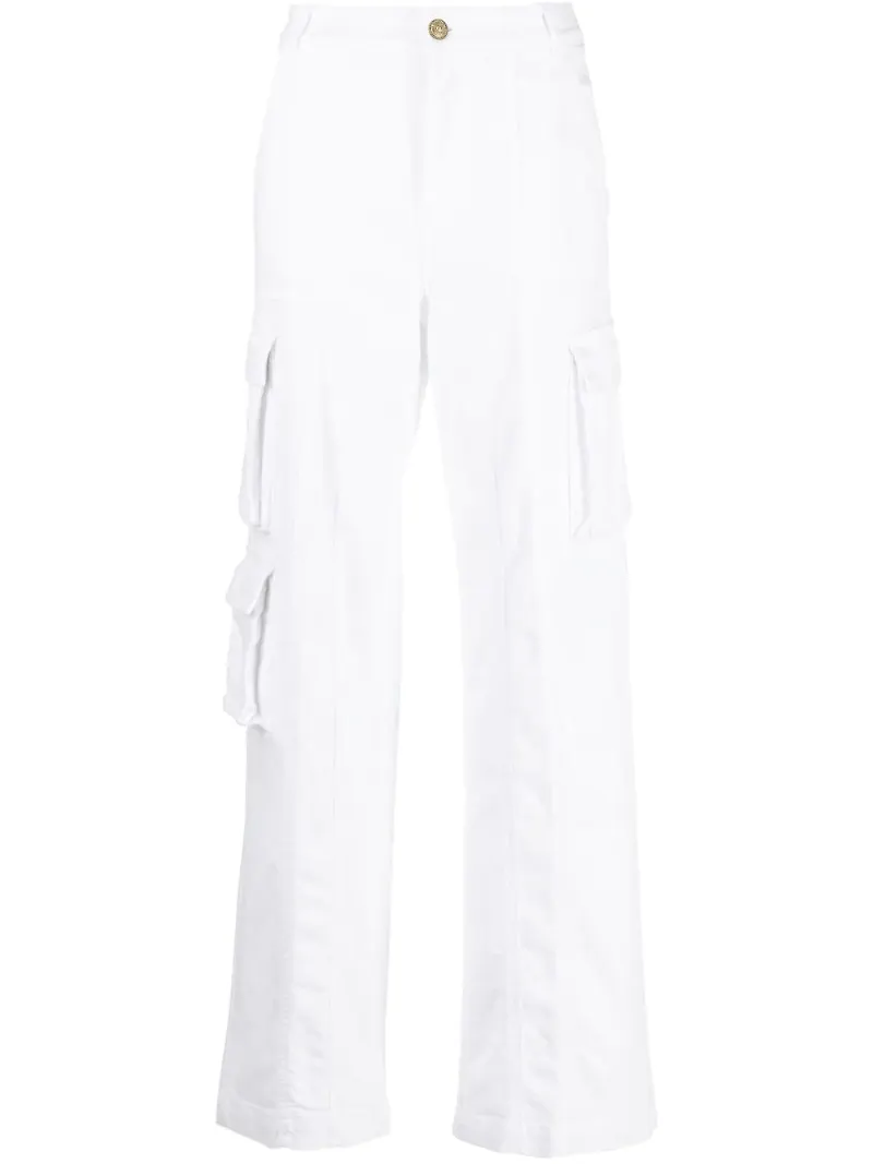 Versace Jeans Couture byxor med hög midja - Vit