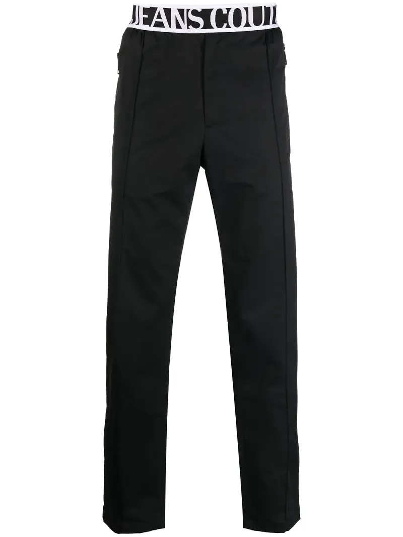 Versace Jeans Couture byxor med logotyp - Svart