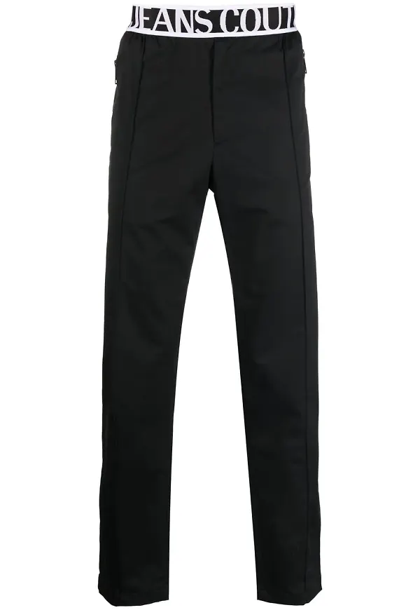 Versace Jeans Couture byxor med logotyp - Svart