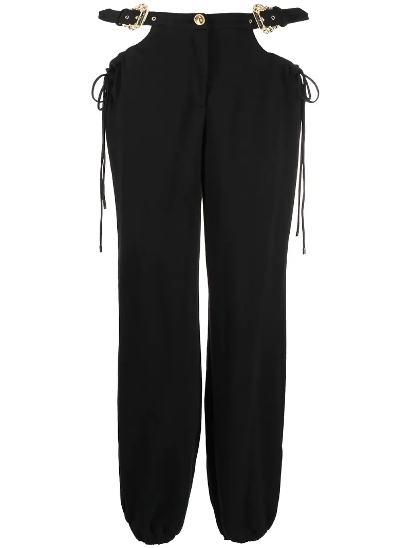 Versace Jeans Couture byxor med utskuren detalj - Svart
