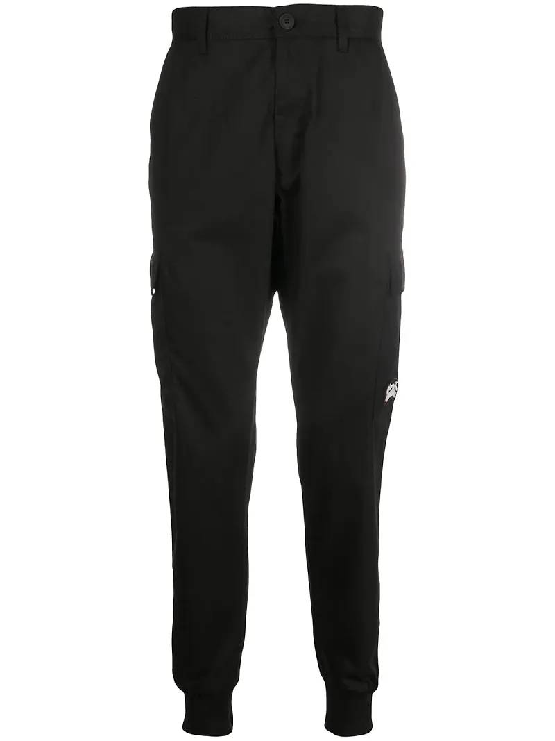 Versace Jeans Couture cargobyxor med logotypplakett - Svart