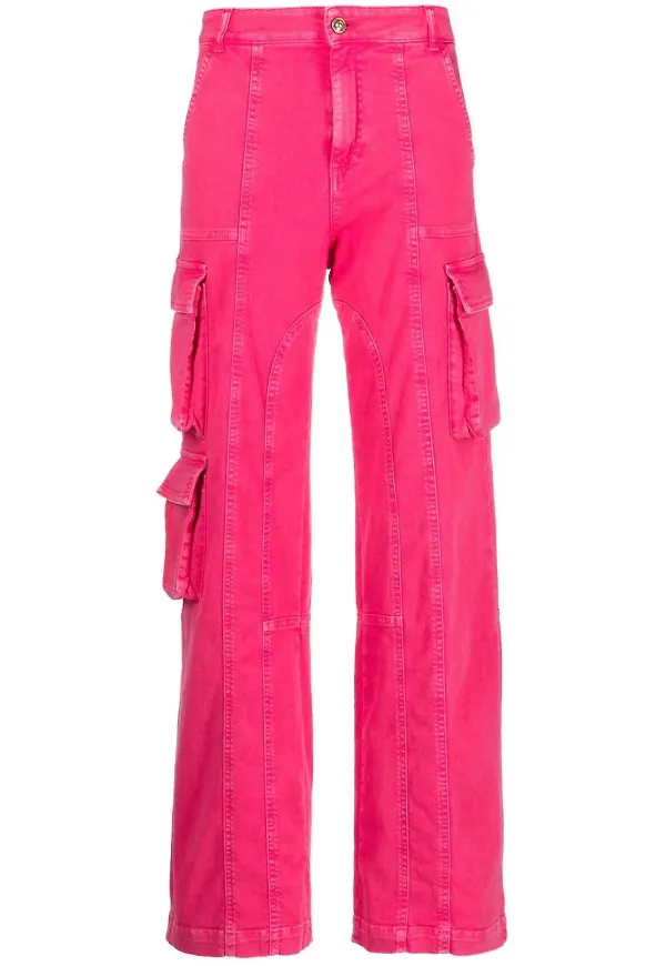 Versace Jeans Couture cargojeans med vida ben - Rosa