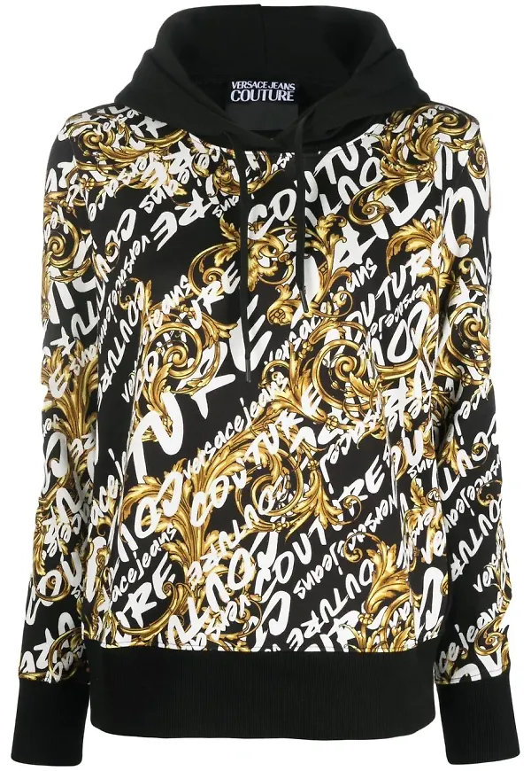 Versace Jeans Couture Couture hoodie med logotyp - Svart