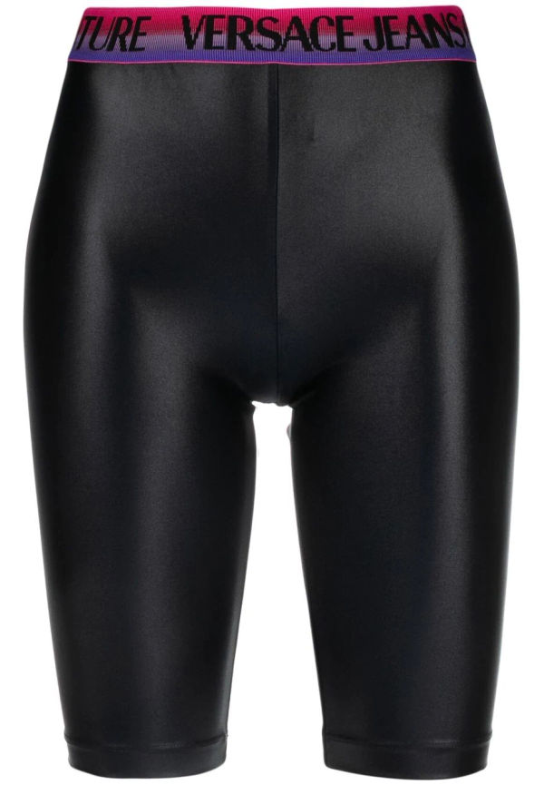 Versace Jeans Couture cykelbyxor med logotyp - Svart