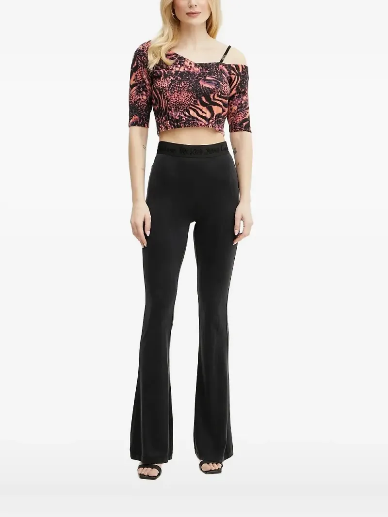 Versace Jeans Couture djurmönstrad enaxlad topp - Orange
