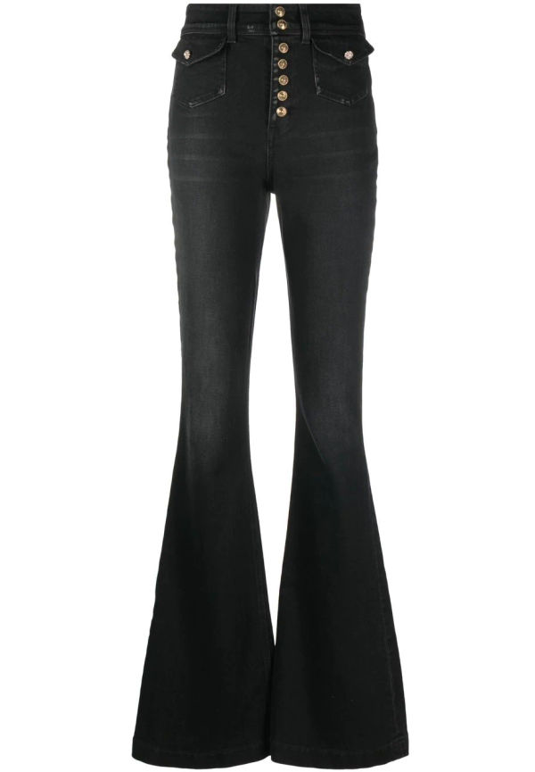 Versace Jeans Couture flare-jeans med hög midja - Svart