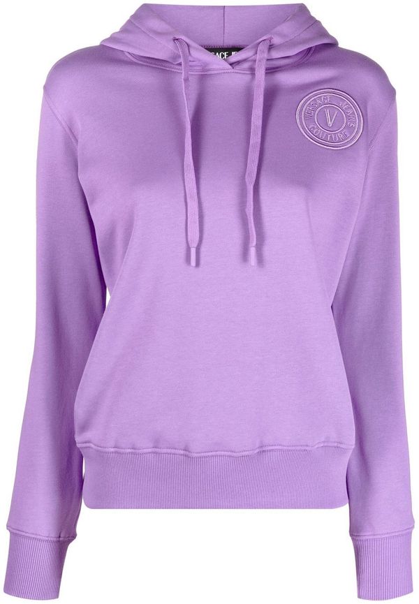 Versace Jeans Couture hoodie med broderad logotyp - Lila