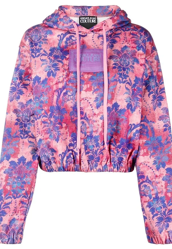 Versace Jeans Couture hoodie med grafiskt tryck - Rosa