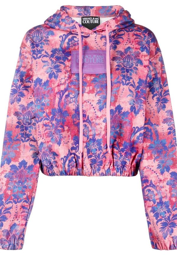 Versace Jeans Couture hoodie med grafiskt tryck - Rosa
