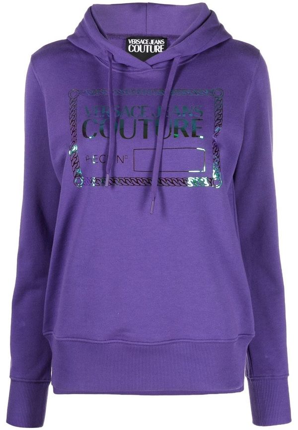 Versace Jeans Couture hoodie med logotyp - Lila