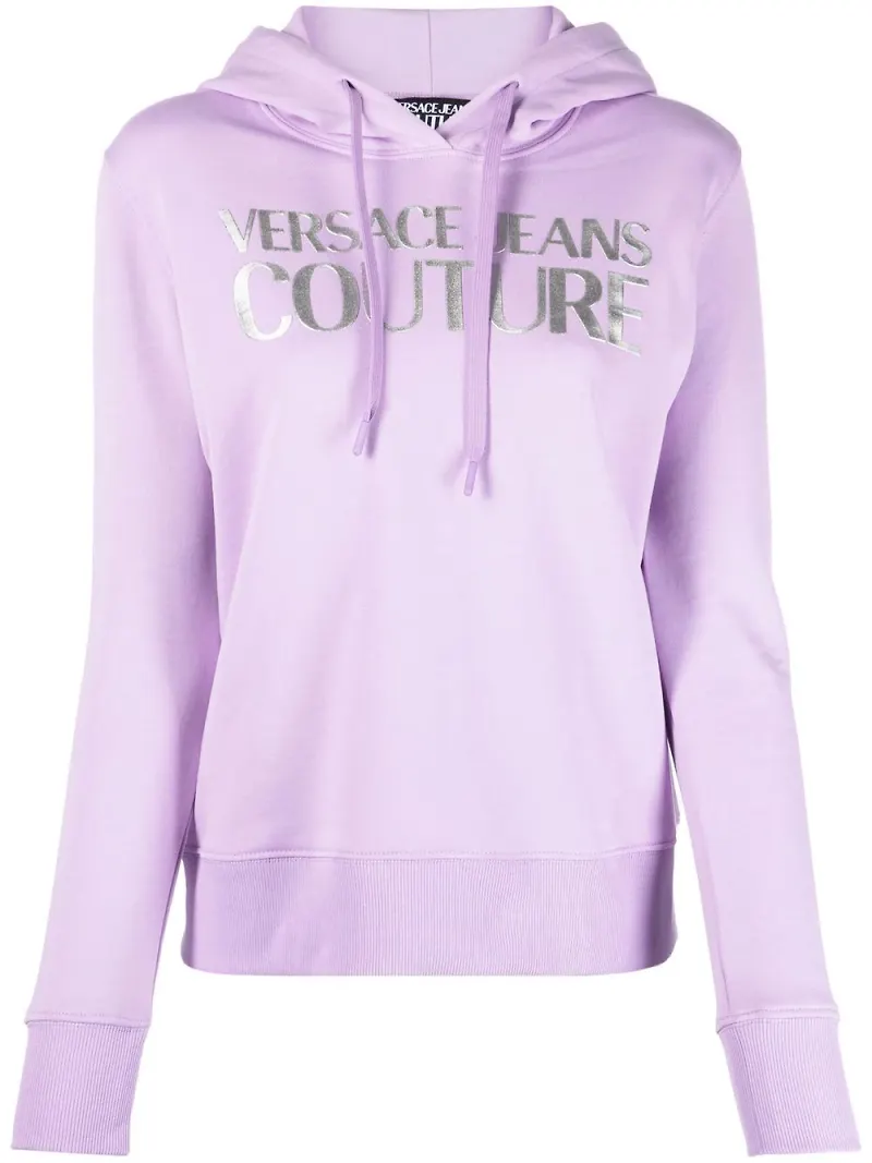 Versace Jeans Couture hoodie med logotyp - Lila