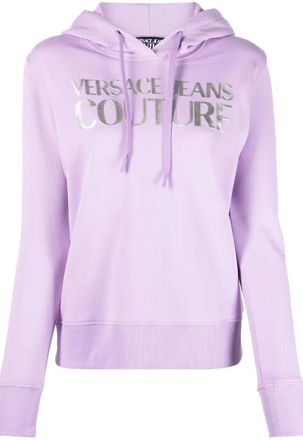Versace Jeans Couture hoodie med logotyp - Lila