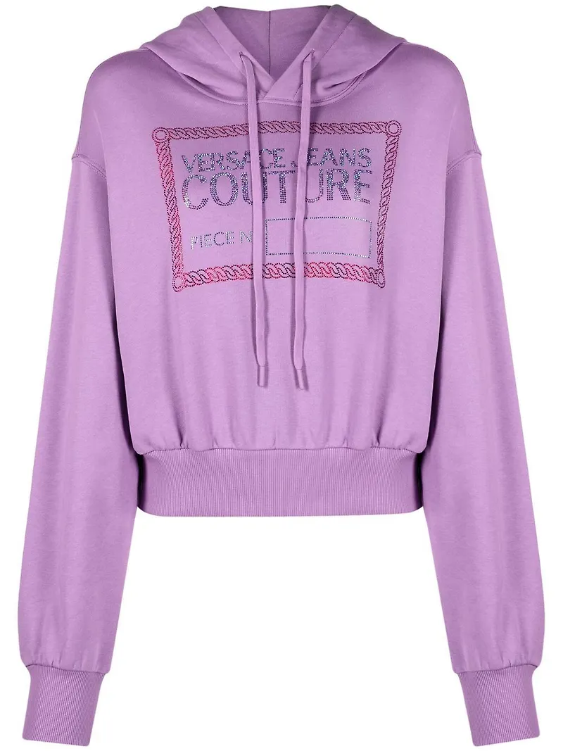 Versace Jeans Couture hoodie med logotyp - Lila