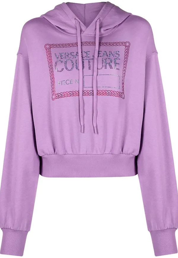 Versace Jeans Couture hoodie med logotyp - Lila