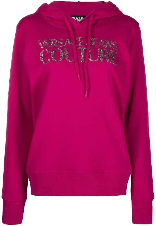 Versace Jeans Couture hoodie med logotyp - Rosa