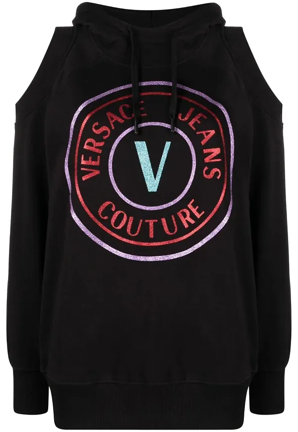 Versace Jeans Couture hoodie med logotyp - Svart