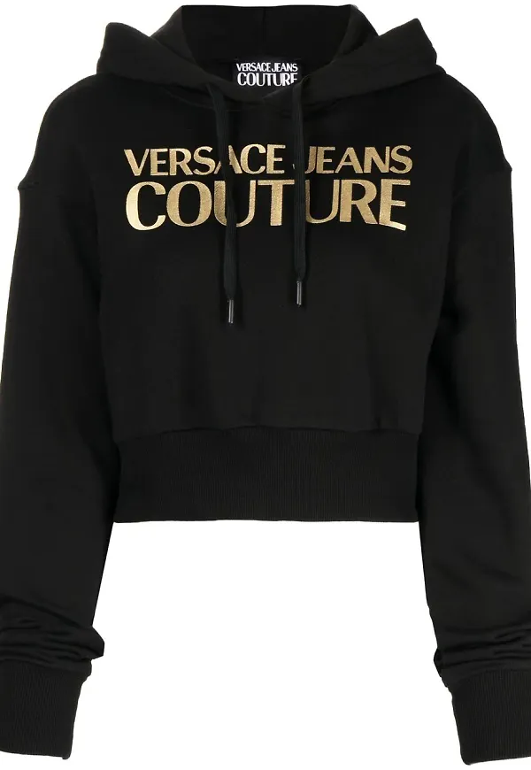 Versace Jeans Couture hoodie med logotyp - Svart