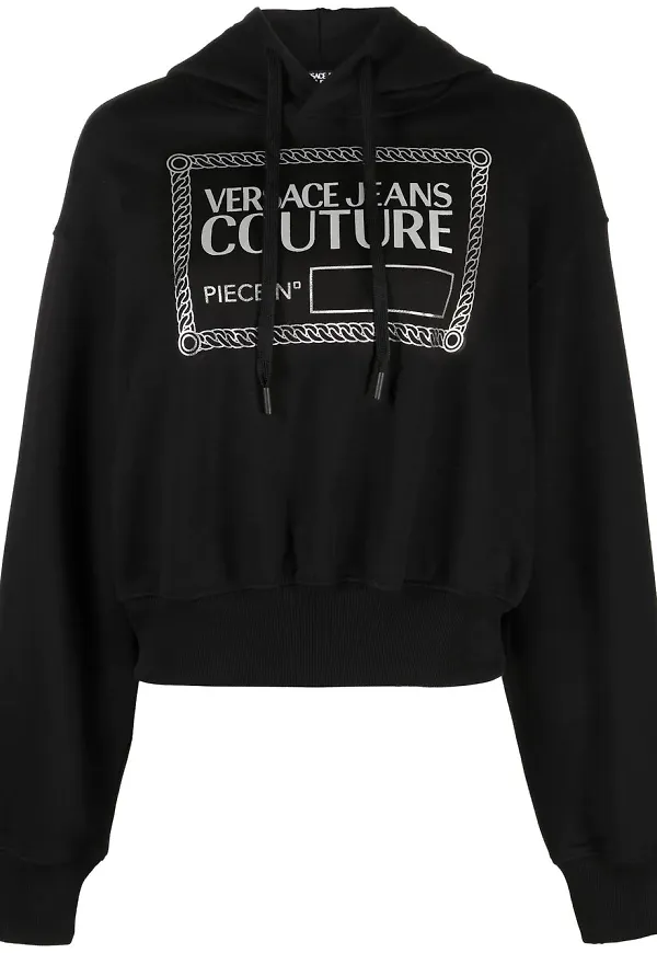 Versace Jeans Couture hoodie med logotyp - Svart