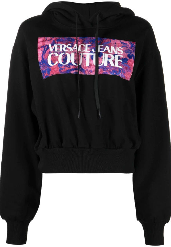 Versace Jeans Couture hoodie med logotyp - Svart