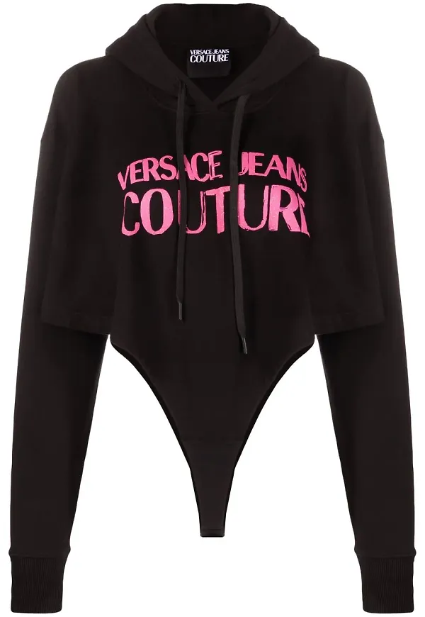Versace Jeans Couture hoodie med logotyp - Svart