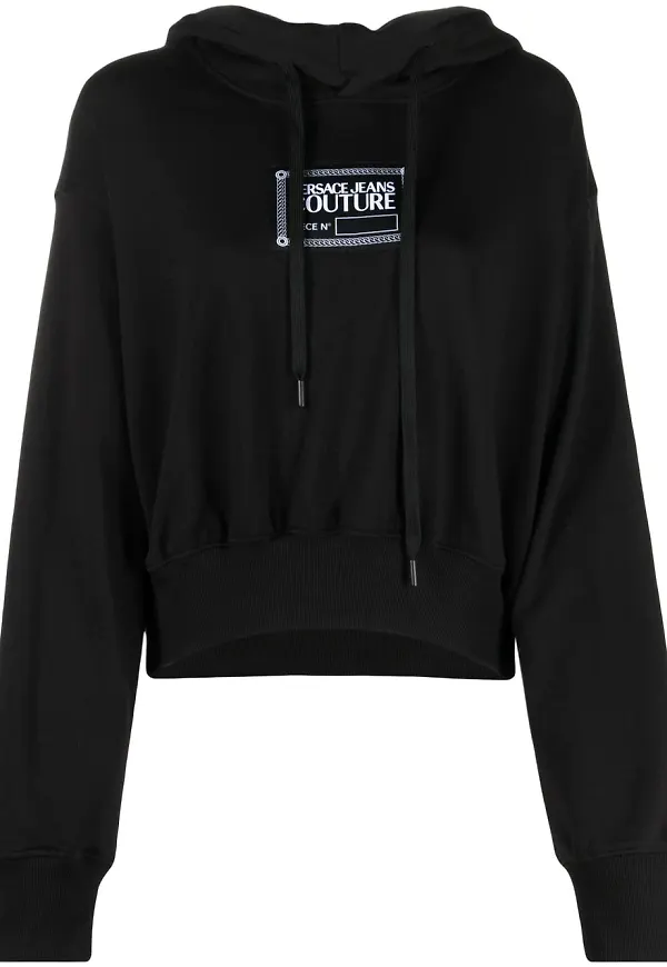 Versace Jeans Couture hoodie med logotyp - Svart