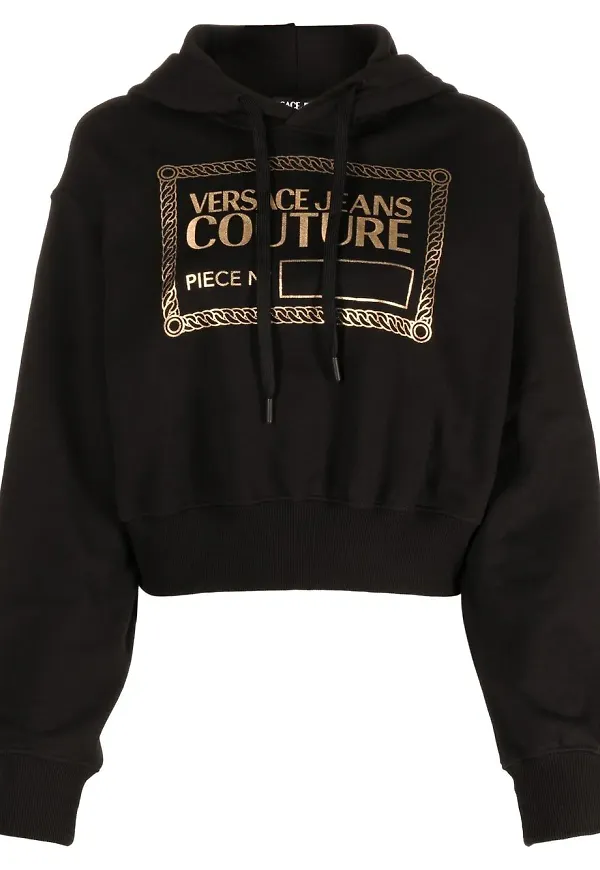 Versace Jeans Couture hoodie med logotyp - Svart