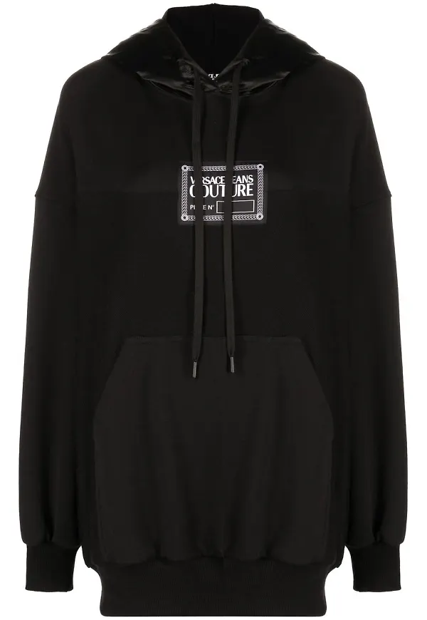 Versace Jeans Couture hoodie med logotyp - Svart