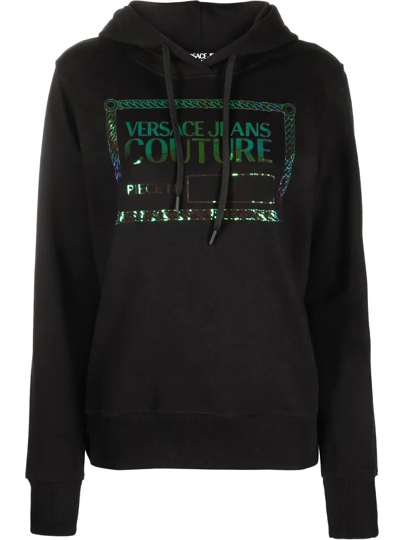 Versace Jeans Couture hoodie med logotyp - Svart