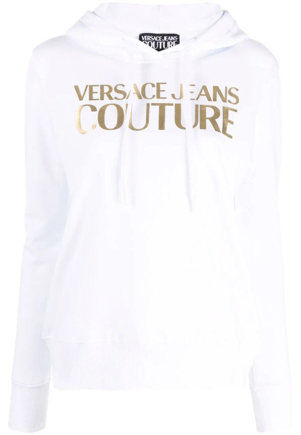 Versace Jeans Couture hoodie med logotyp - Vit