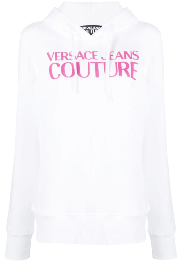 Versace Jeans Couture hoodie med logotypdetalj - Vit