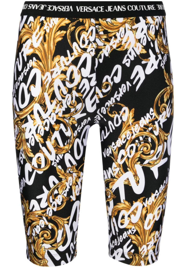 Versace Jeans Couture knälånga shorts med logotyp - Svart