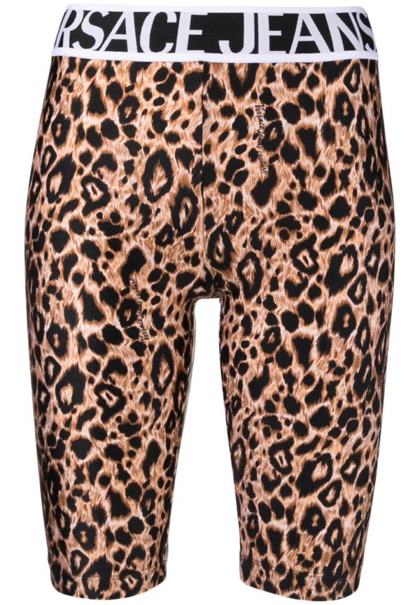 Versace Jeans Couture leopardmönstrade cykelshorts - Brun