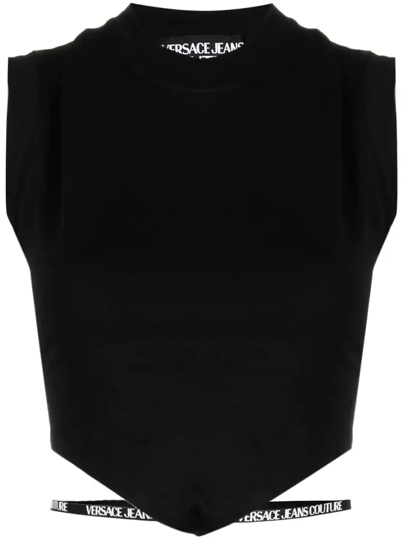 Versace Jeans Couture linne med logotyp - Svart