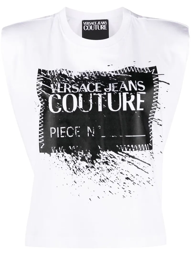 Versace Jeans Couture linne med logotyp - Vit