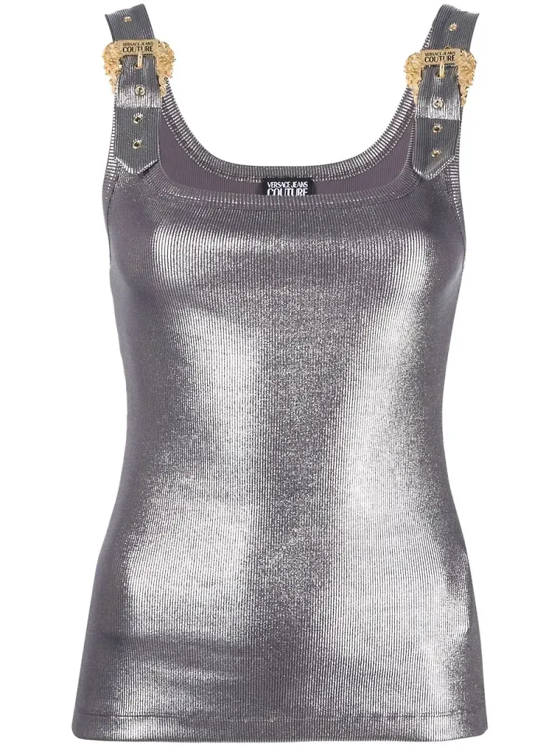 Versace Jeans Couture linne med spänne - Silverfärgad
