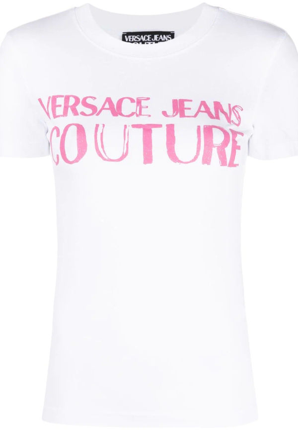 Versace Jeans Couture logo-print crew neck T-shirt - Vit