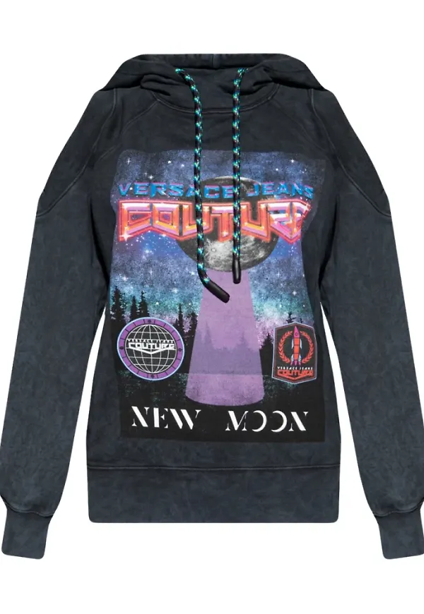 Versace Jeans Couture Logo hoodie Svart, Dam