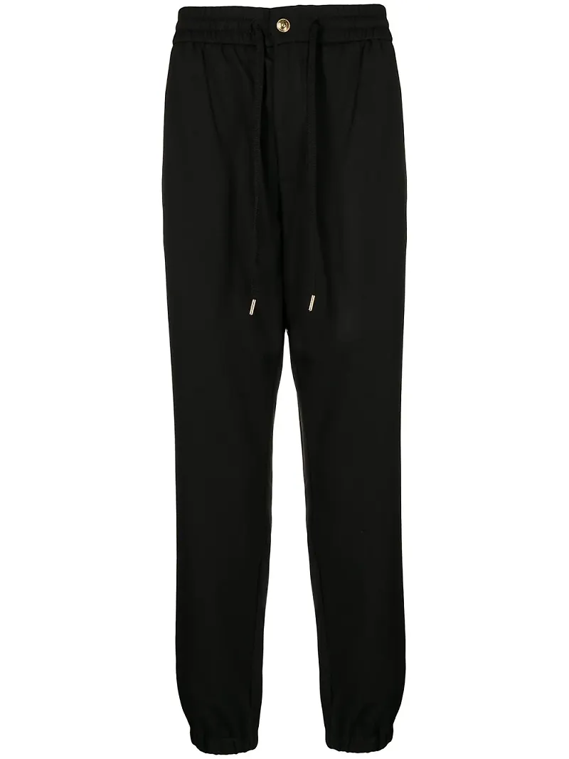 Versace Jeans Couture mjukisbyxor med dragsko - Svart