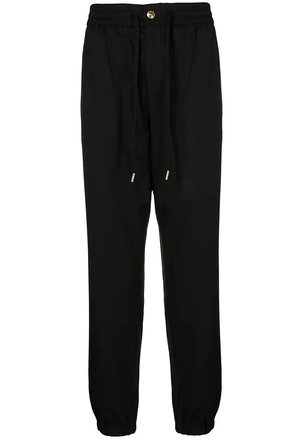 Versace Jeans Couture mjukisbyxor med dragsko - Svart