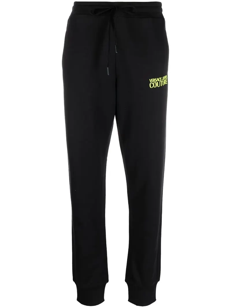 Versace Jeans Couture mjukisbyxor med logotyp - Svart