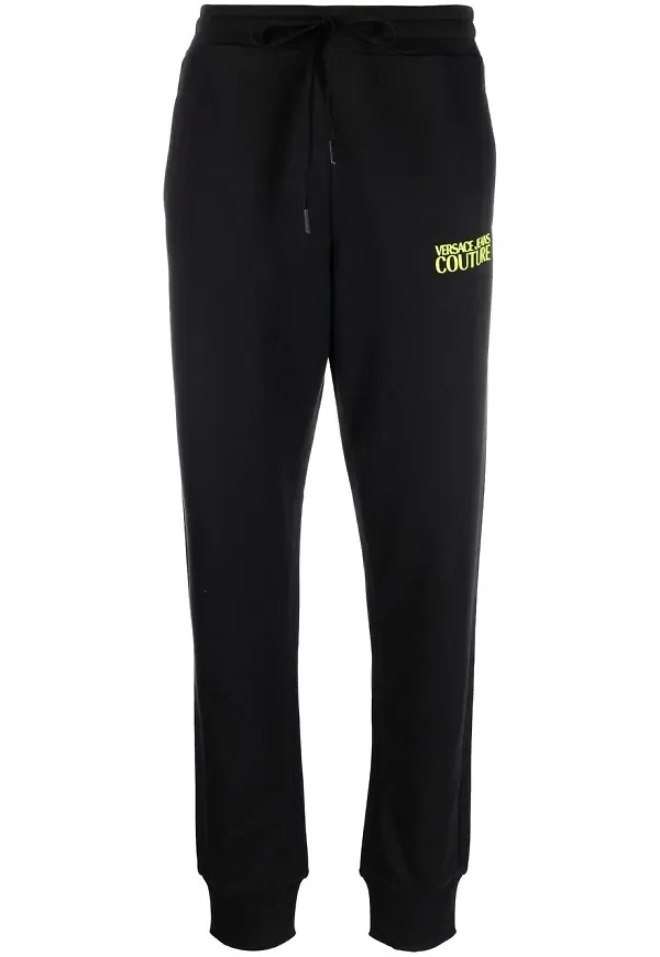 Versace Jeans Couture mjukisbyxor med logotyp - Svart