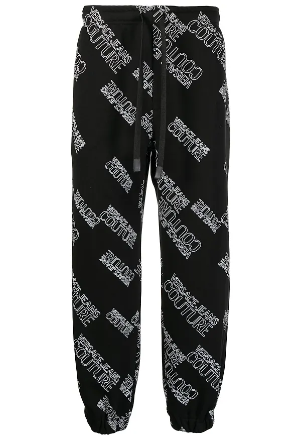 Versace Jeans Couture mjukisbyxor med logotyp - Svart