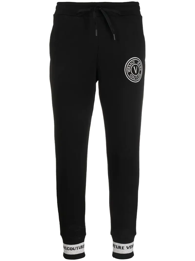Versace Jeans Couture mjukisbyxor med logotyp - Svart