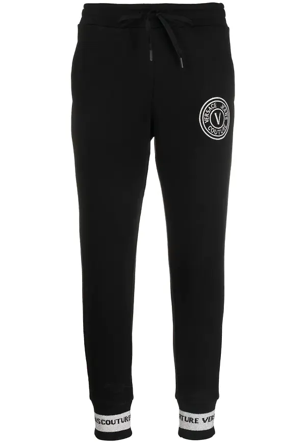 Versace Jeans Couture mjukisbyxor med logotyp - Svart