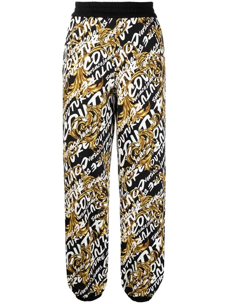 Versace Jeans Couture mjukisbyxor med logotyp - Svart