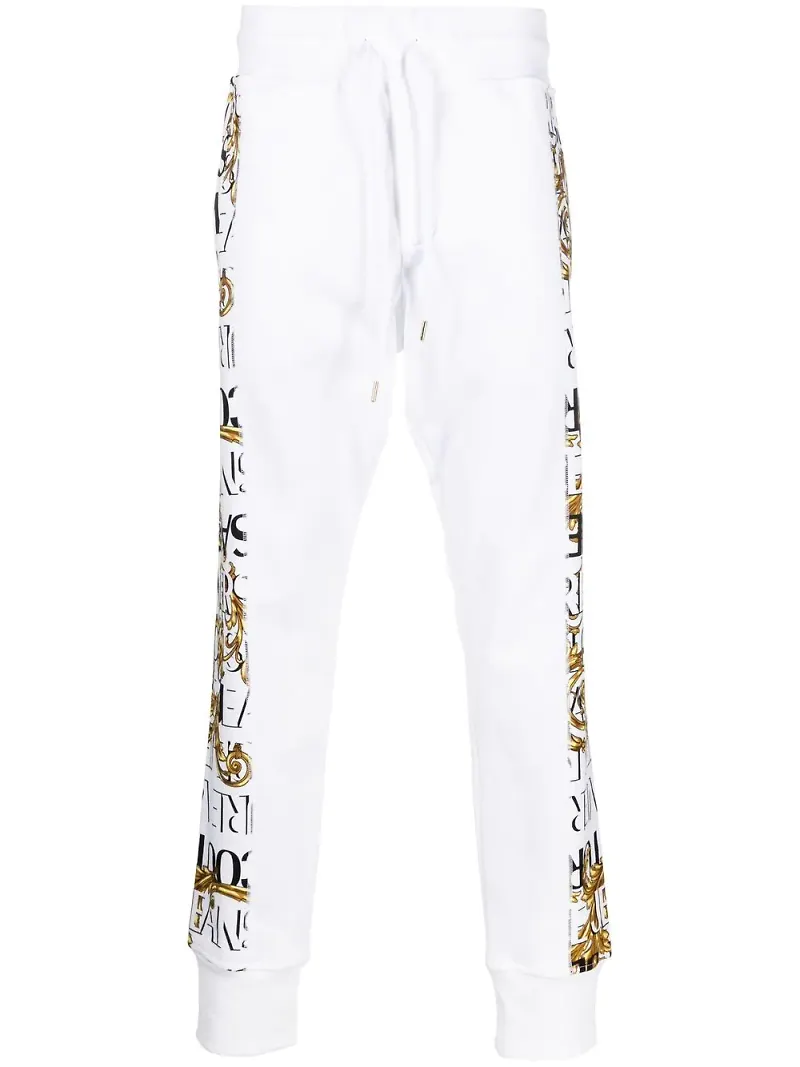 Versace Jeans Couture mjukisbyxor med logotyp - Vit